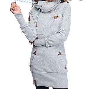 NAKETANO Long Gray Hoodie